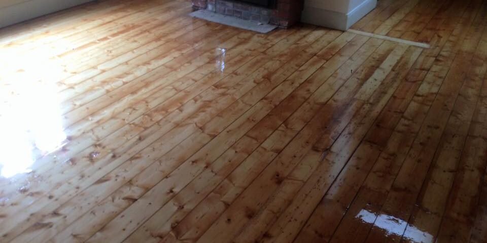 Stained timber floor in an Auckland home
