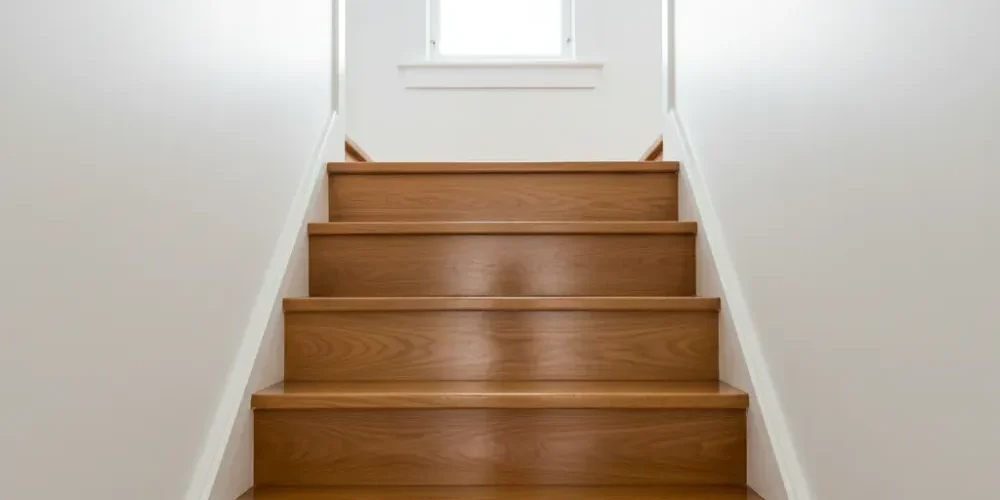 Polished rimu staircase with a satin finish